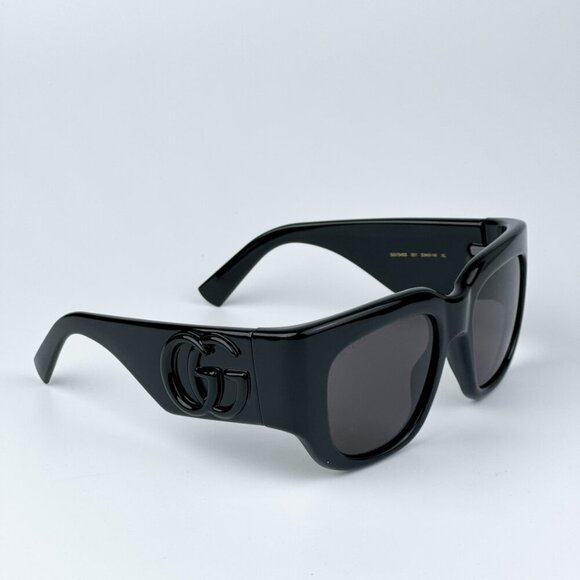 Gucci GG1545S 001 BRAND NEW Sunglasses Black Grey Women Square main image 11